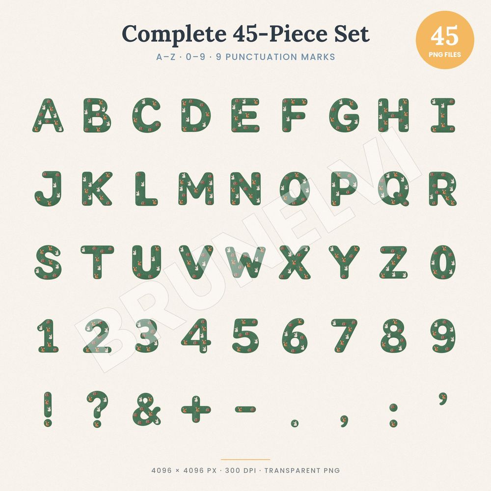 Woodland Winter Alphabet PNG — alphabet letter pngs clipart by Brunelvi — view 3