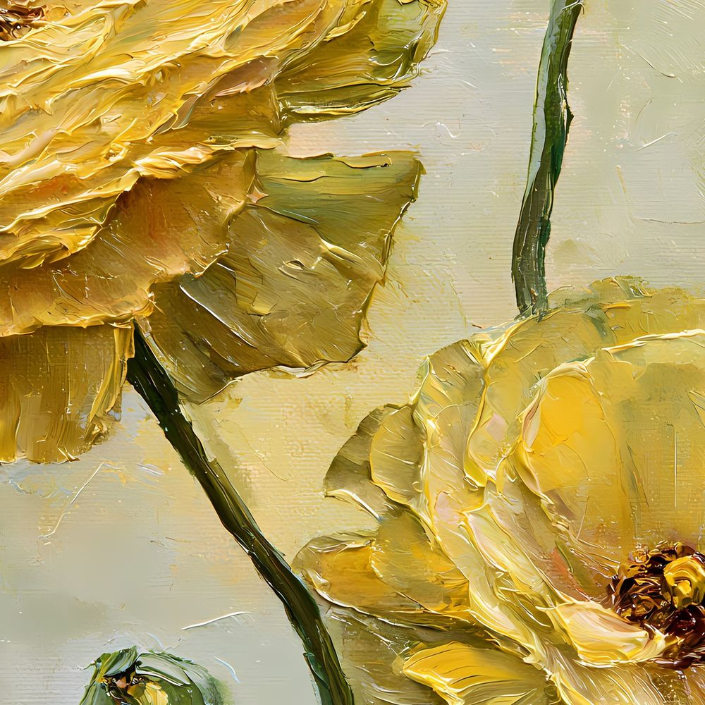 Yellow Ranunculus — florals wall art print by Brunelvi — view 2