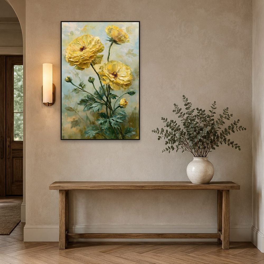 Yellow Ranunculus — florals wall art print by Brunelvi — view 3