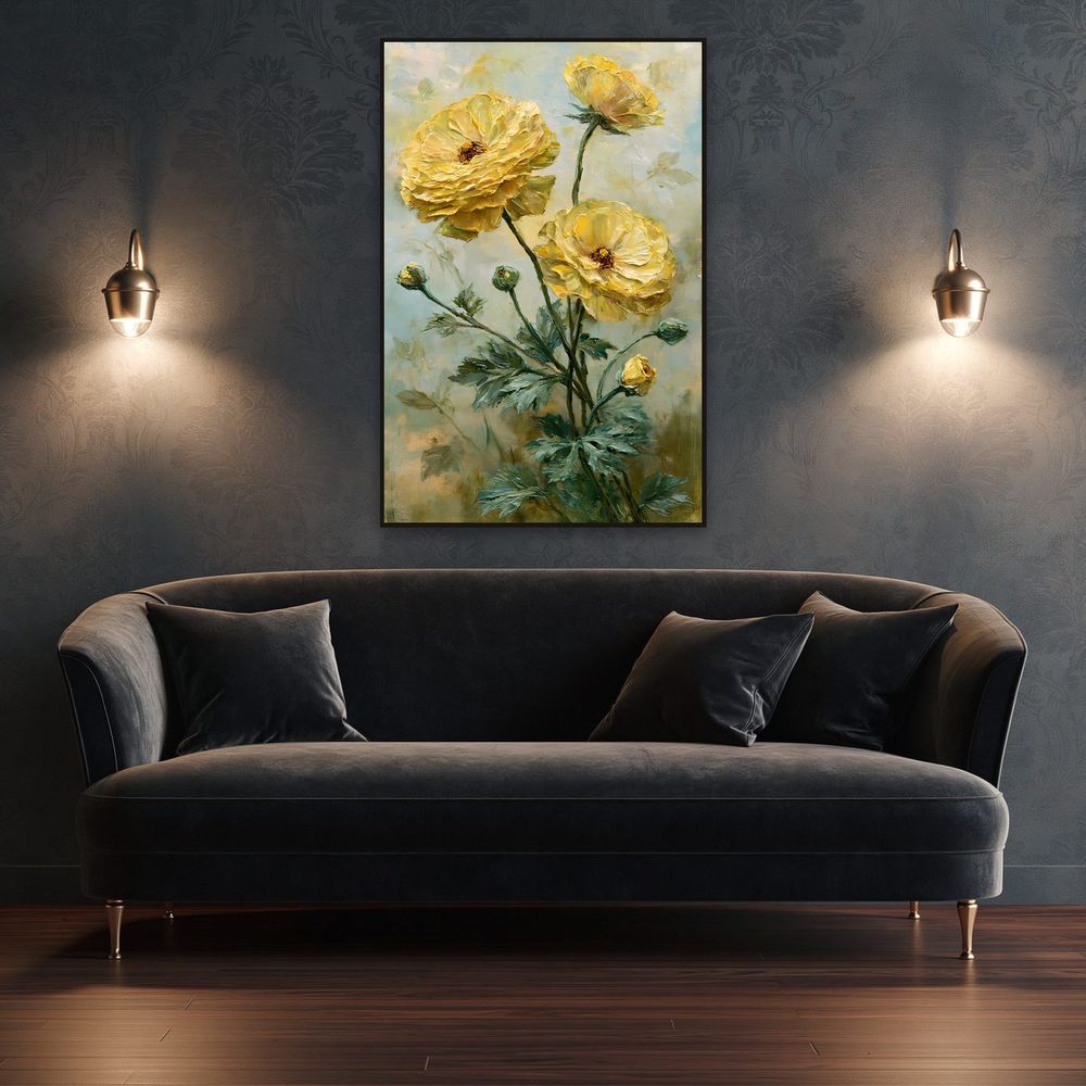Yellow Ranunculus — florals wall art print by Brunelvi — view 4