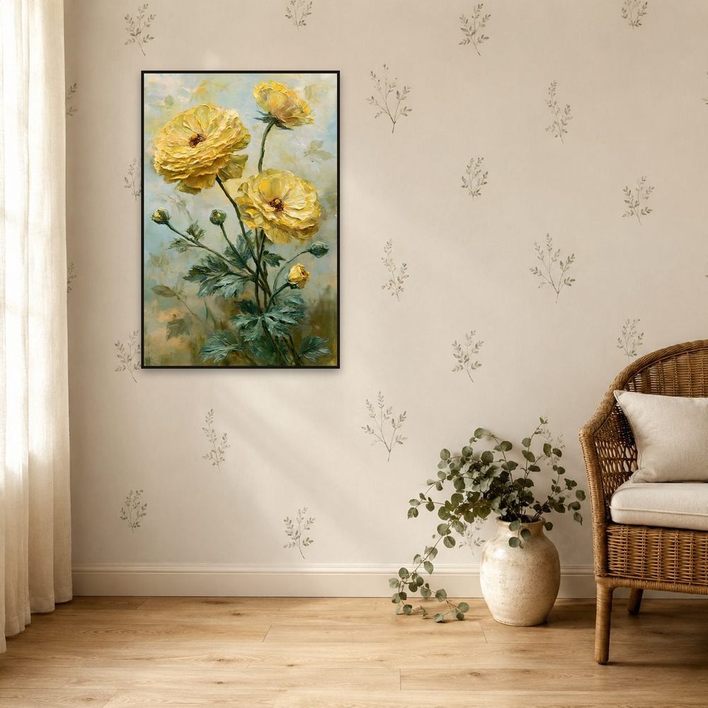 Yellow Ranunculus — florals wall art print by Brunelvi — view 5