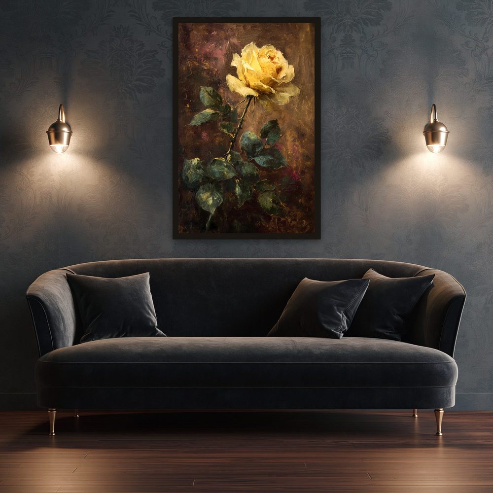 Yellow Rose II impasto oil painting wall art by Brunelvi — Ansicht 3